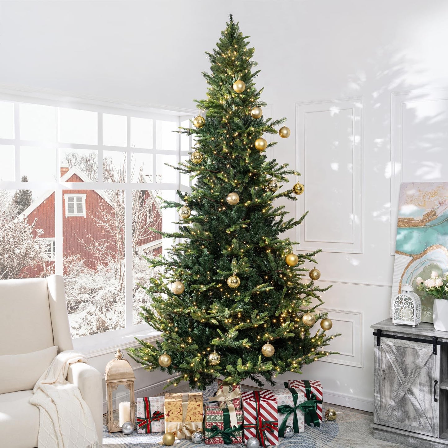 Lujan Prelit Artificial Christmas Tree Green/9ft