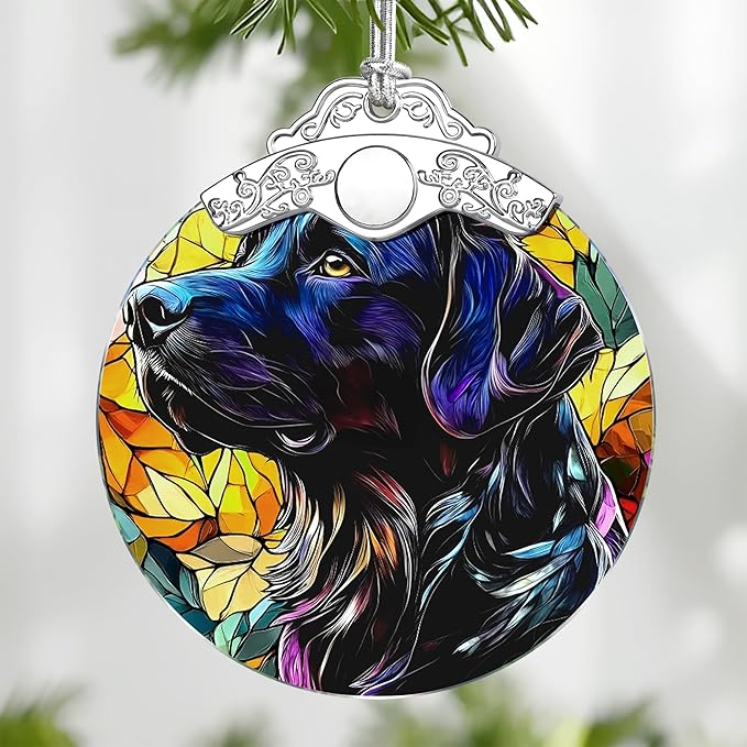 Loyal Border Collie Stained Glass Ornament, Christmas Ornaments – Christmas Tree Decorations, Holiday Decor, Stocking Stuffer, Gift Idea, Gifts for Dog Lover, Dog Owner, and Pet Lover