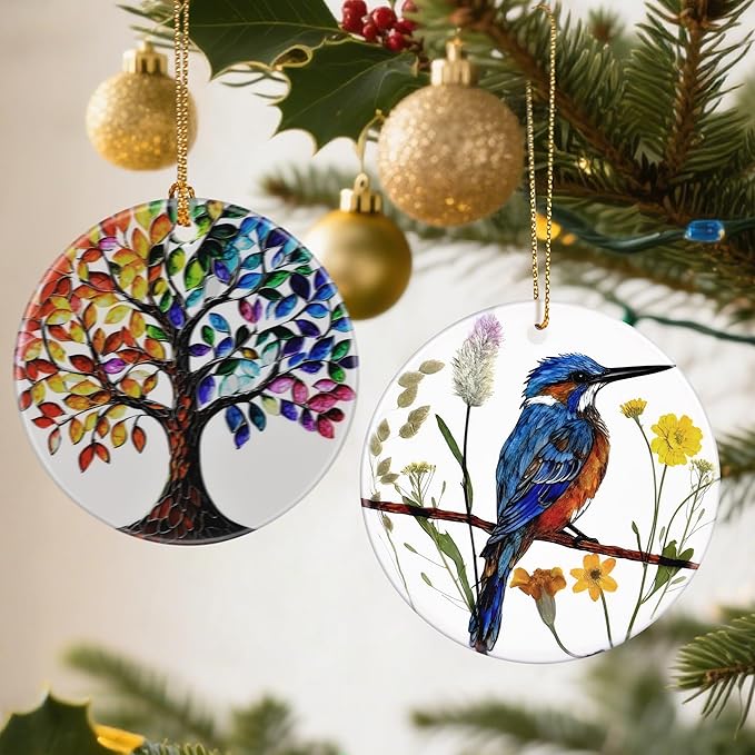 Kingfisher Bird Christmas Ornaments: Christmas Tree Ornaments, Holiday Decor for Bird Lovers, Stocking Stuffers, Gift Ideas, Xmas Gifts & Gifts for Women