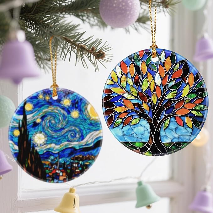 Vibrant Tree of Life Christmas Ornaments: Christmas Tree Ornaments & Holiday Decor – Tree of Life Gifts, Perfect Holiday Presents & Gift Ideas for Friends, Coworker, Family