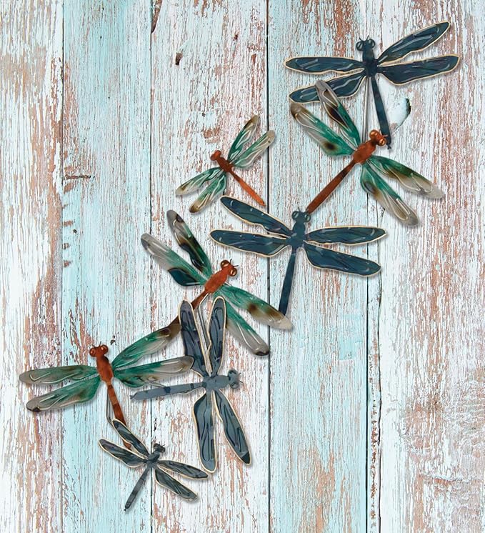 Regal Art & Gift Dragonfly Art Metal Wall Décor for Home - Large Wall Hanging Decorative Accent | Indoor Outdoor Metal Wall Art | Weather Resistant Sculpture for Living Room, Patio or Garden