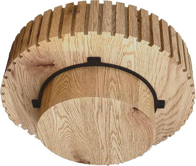WILLIAMSPACE 31.4" Round Coffee Table for Living Room, Modern Wood Drum Center Table, Accent Side Tea Table for Apartment, Natural Wood Texture, Stable & Durable, Easy to Assemble - Natural