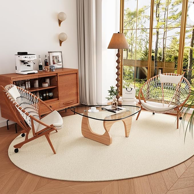Coffee Tables Glass Small Farmhouse Coffee Table Mid-Century Modern Wood Center Table for Living Room, Original Transparent, 44 Inch