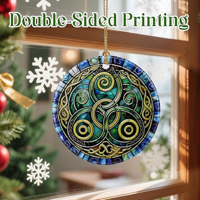 Celtic Triskelion Ornament – Christmas Ornament, Christmas Tree Decoration & Perfect Holiday Decoration | Irish Gift, Housewarming Gift, Gifts for Women, Gifts for Celtic Culture Lovers