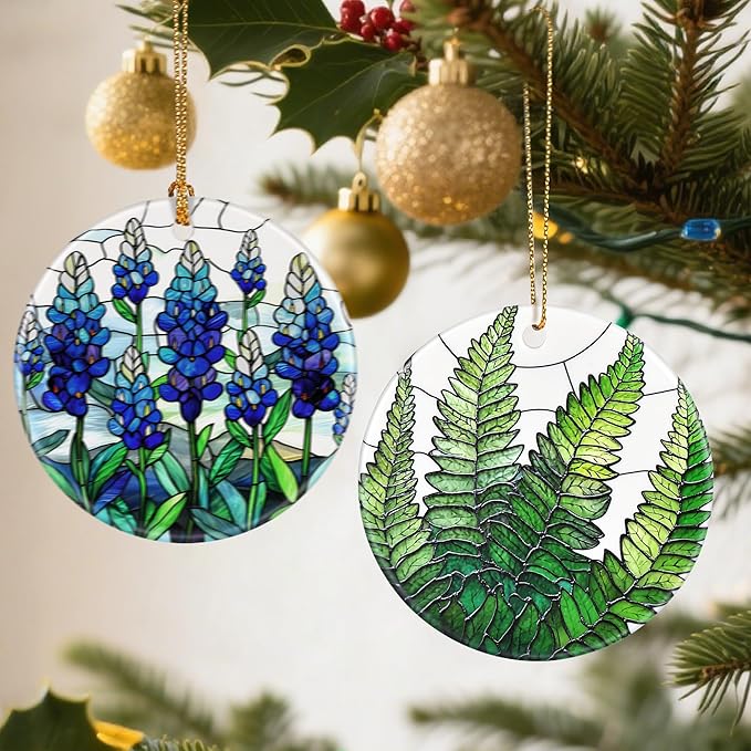 Fern Plant Christmas Ornaments: Christmas Tree Decorations, Holiday Decor for Plant Lovers, Stocking Stuffers, Gift Ideas, Xmas Gift & Plant Lover Gifts, Plant Mom Gifts
