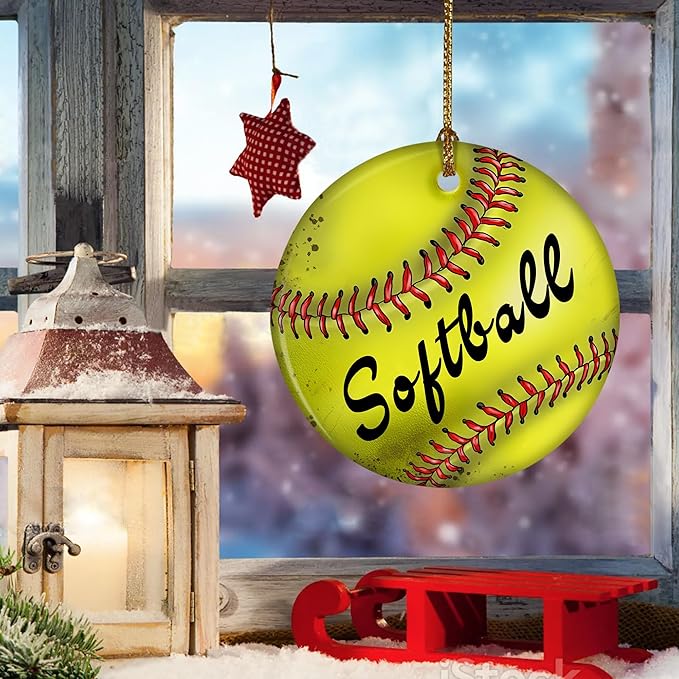 Sports Kids Softball Player Gift - Christmas Ornament