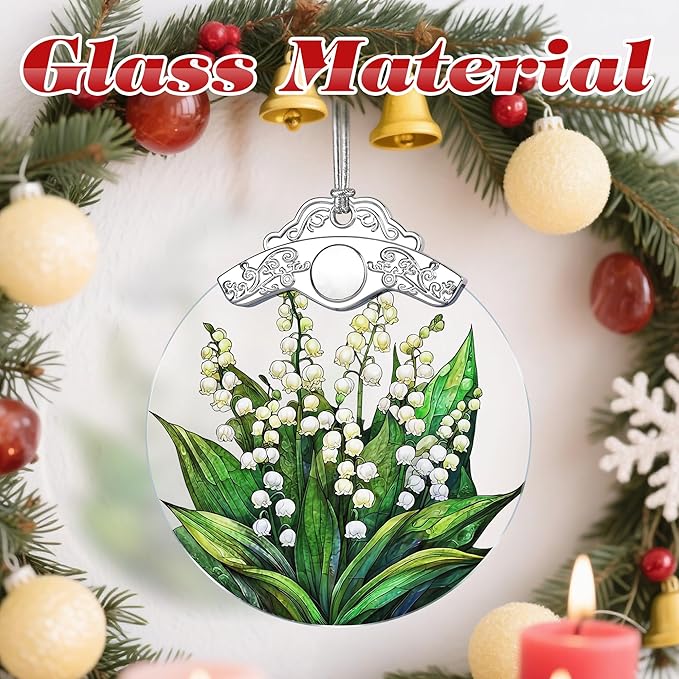 Christmas Ornaments, Flower Ornament, Christmas Tree Ornaments, Xmas Decorations, Holiday Decorations, Gifts for Flower Lovers, Holiday Party Gifts, and Xmas Gift Ideas - Lily of The Valley ﻿
