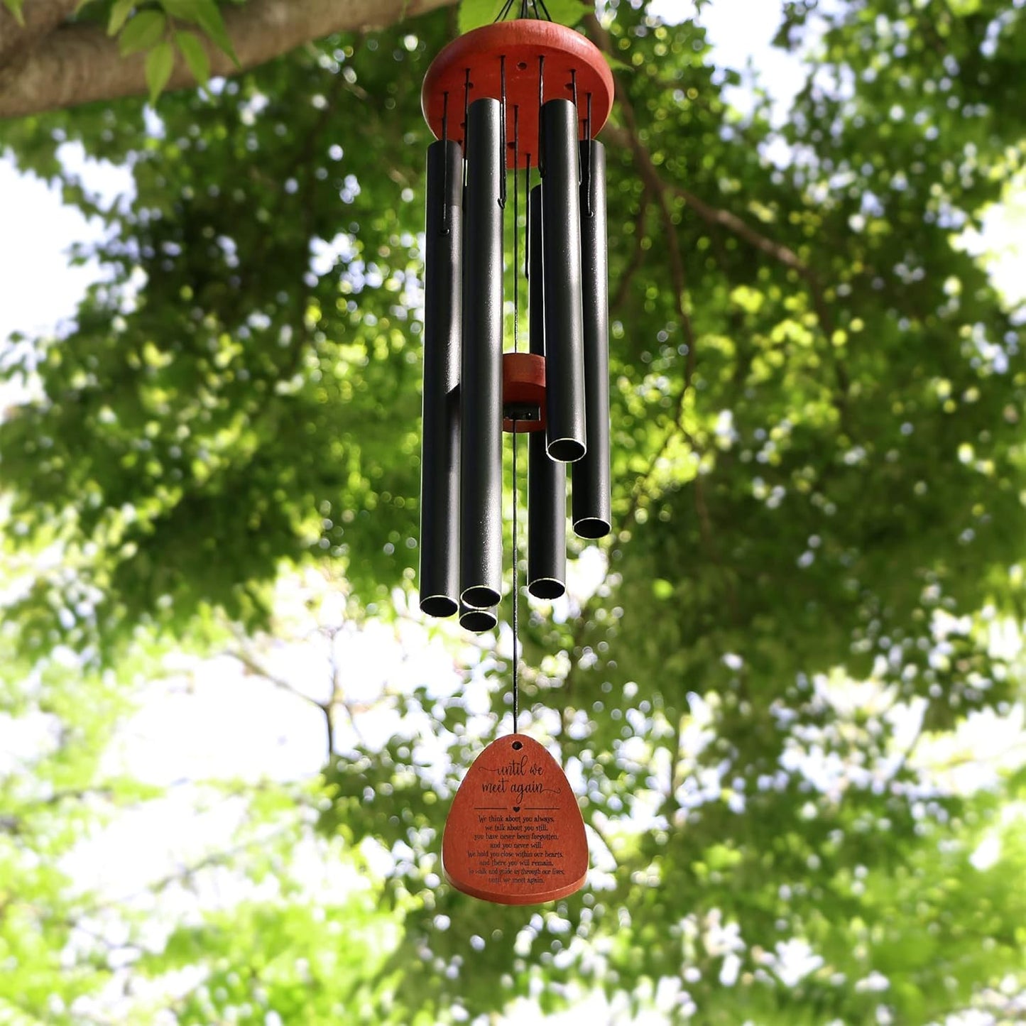 Memgift Memorial Wind Chime for Outside - Sympathy Gift for Loss of Loved One, Outdoor Keepsake in Memory of Family, Weather-Resistant Garden Decor