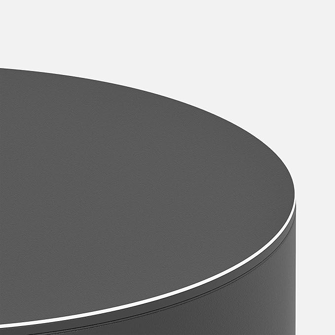 Round Coffee Table Set of 2 with Hidden Storage for Living Room, Modern Nesting Circle Center Coffee Table with Tempered Glass Top and Carbon Steel Base for Home Office, Easy Assembly, Black