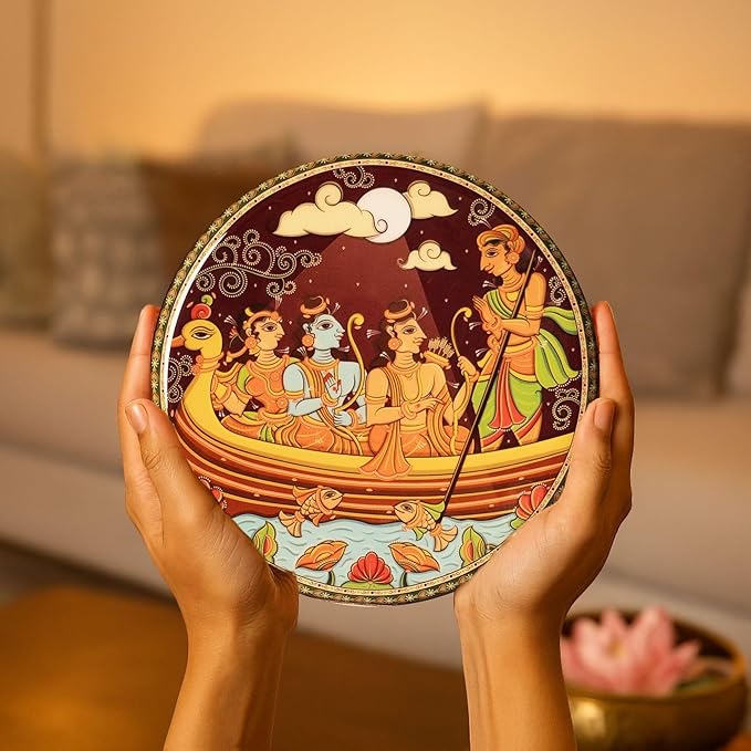 RITUALISTIC Ramayan Wall Plates for Home Decoration & living room | Metal Wall Décor | Devotional Gift | Wall Art | Wall showpiece | Home Décor Christmas Gift Items | Set of 3 plates