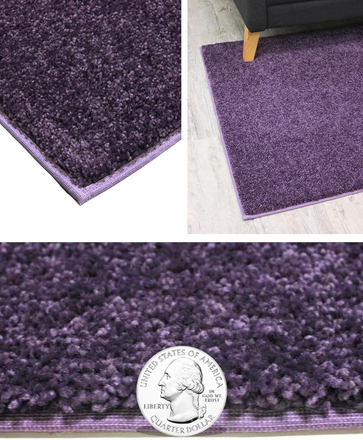 KOECKRITZ Soft and Colorful Kids Classroom Area Rugs (Passes Flammability Pill Test) Many Sizes and Bright Colors to Select from (10' x 14', Eggplant)