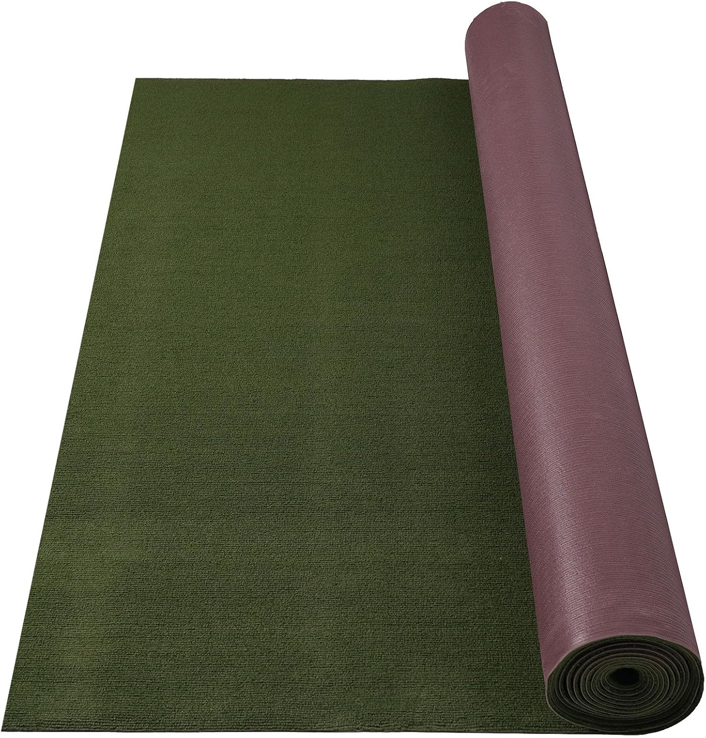 Marine Carpet,5 FT x 15 FT Olive Green Indoor Outdoor Carpet 0.2" Thick with Water-Proof TPE Backing, Non-Slide for Home, Patio, Porch, Deck