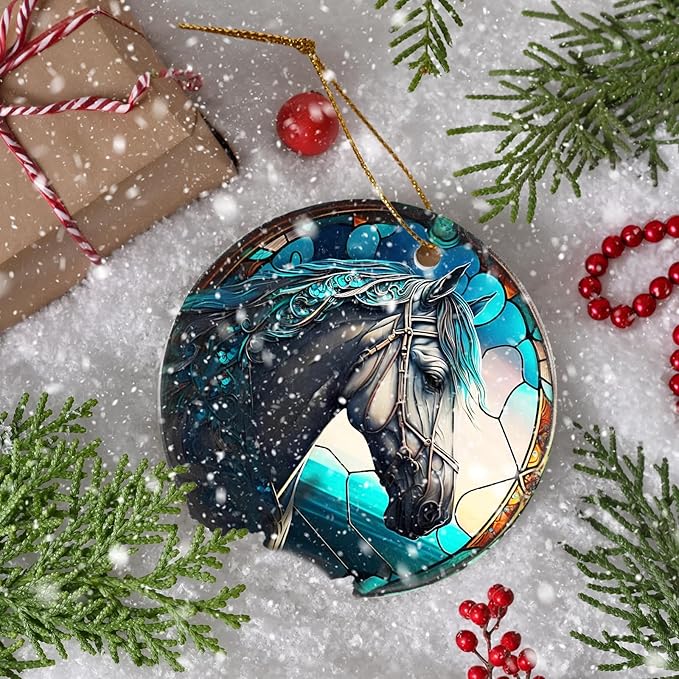 Christmas Horse Ornaments - Horse Lovers Gifts - Keepsake Ornaments for Animal Lovers