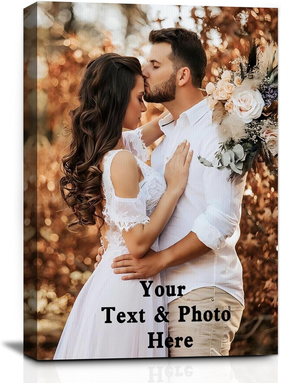 YUNART Ship Next Day - Custom Canvas Prints with Your Photos, Personalized Canvas with Pictures Print for Wall Art Bedroom, Customized Photo Gifts for Couple Men Women Mom Baby Dog Family - 16"x24"