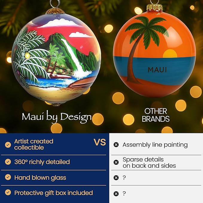 Collectible Maui Santa Christmas Ornament MK/M