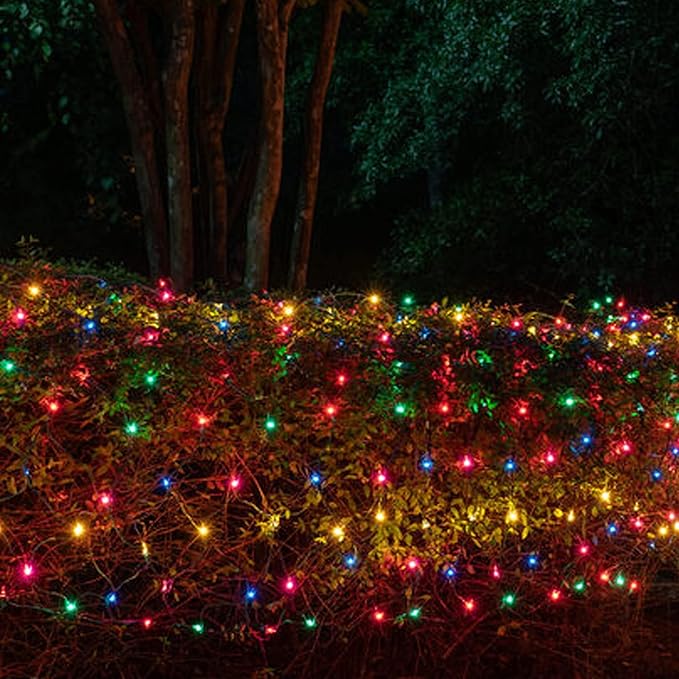 Dazzle Bright Christmas Mini String Lights, 8 Pack Total 128FT 400LED Batter Operated Waterproof Fairy Lights with 8 Modes for Xmas Indoor Outdoor Yard Garden Holiday Decorations (Multi-Colored)