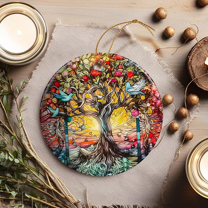 Touber Tree of Life Christmas Ornament, Christmas Ornaments for Tree, Christmas Tree Decor, Holiday Ornament