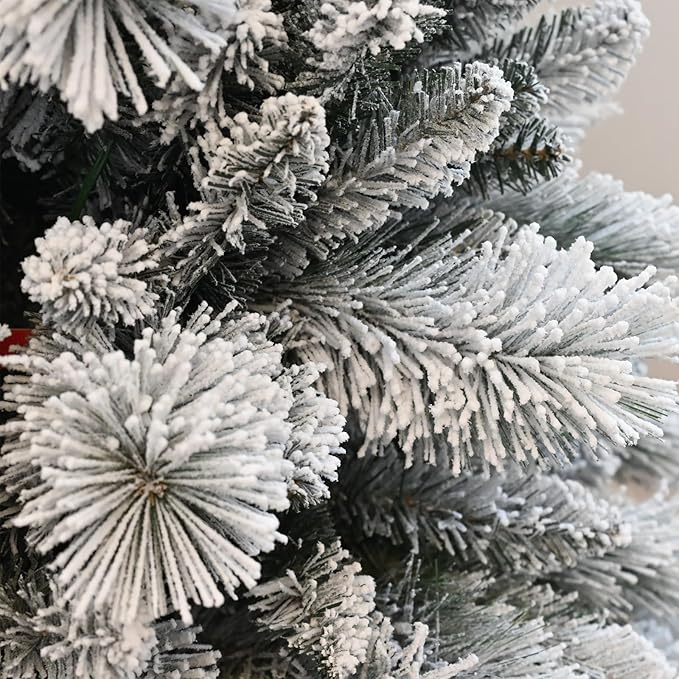 Flocked Christmas Tree 9ft, Christmas Tree -Full Christmas-Trees Snow Xmas Trees