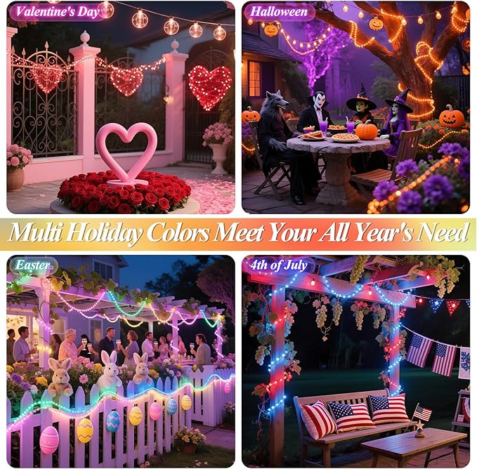 Lovelite 200 LED Christmas Fairy Lights Color Changing, 66 FT 35 Colors String Lights with Remote, Red Green LED Lights for Bedroom Christmas Tree Holiday Wedding Party Indoor Outdoor Decor