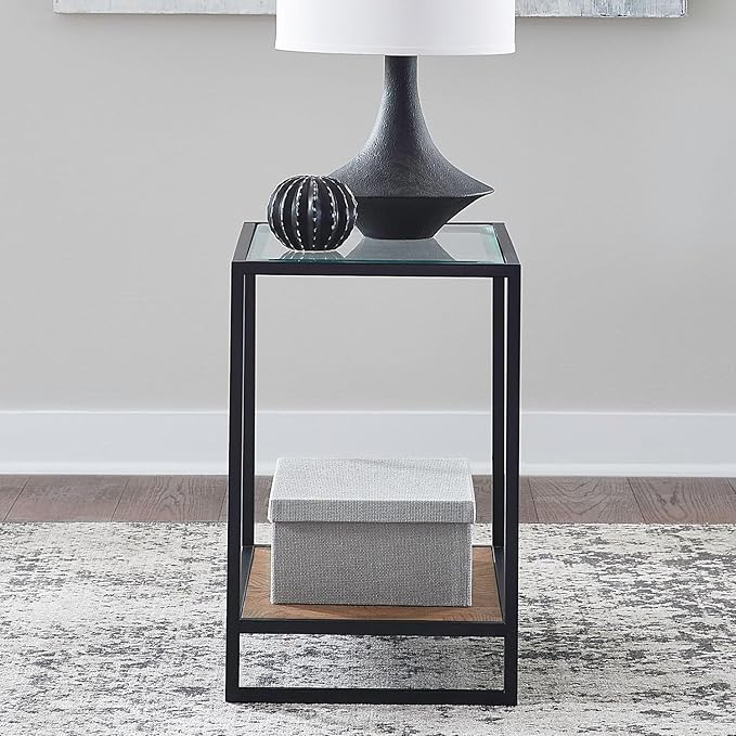 Liberty Furniture Bedford Chairside Table for Living Room - Weathered Oak