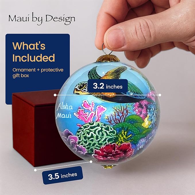 Collectible Maui Christmas Ornament: Corals and Sea Turtles CW/M