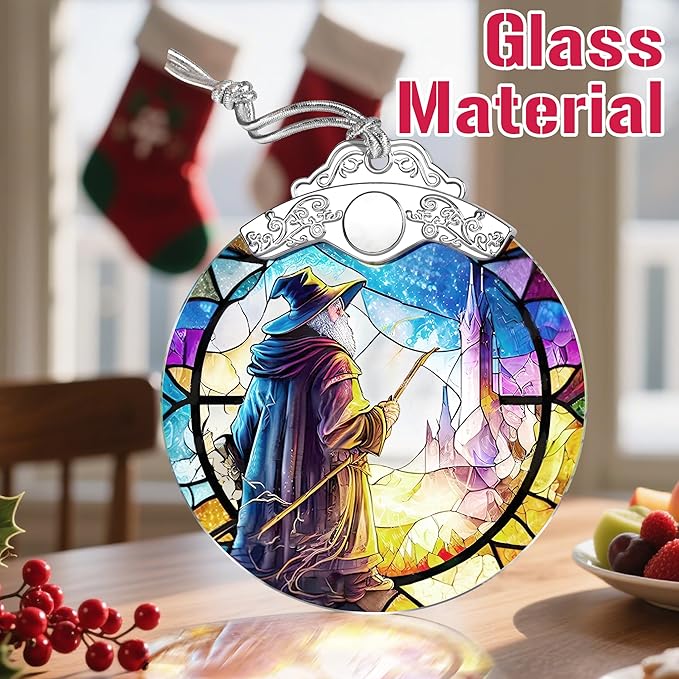 Christmas Ornaments: Stained Glass Ornament, Christmas Tree Ornament, Hanging Ornaments for Home Decor & Xmas Tree Decorations – Exquisite Holiday Decor, Gifts & Holiday Present - Witch