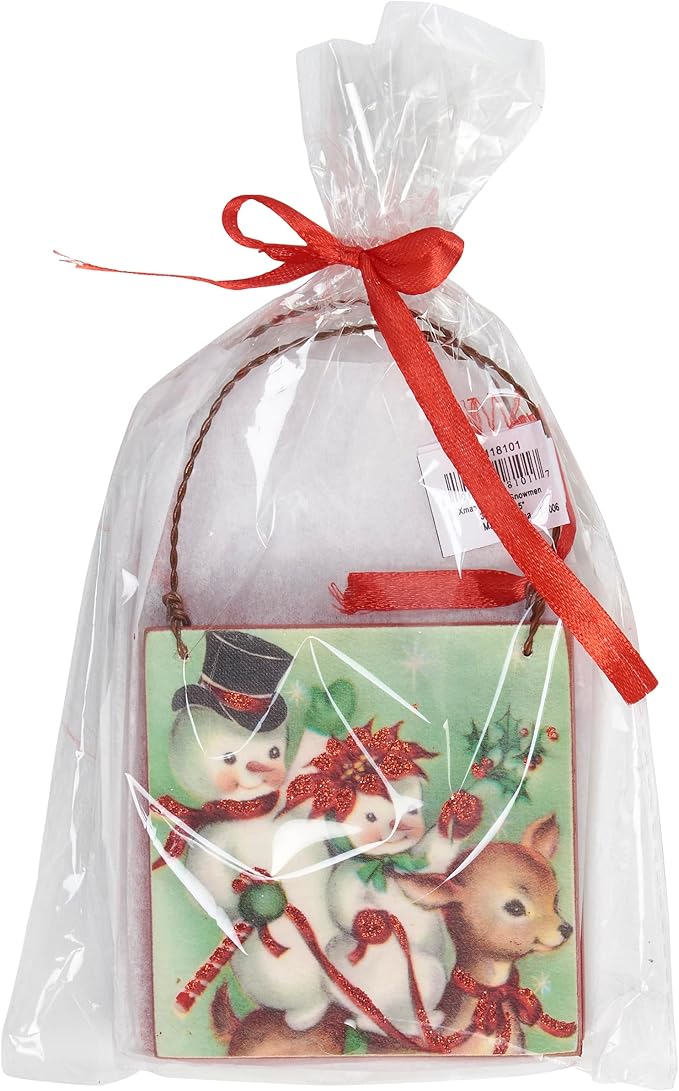 Primitives by Kathy Retro Snowmen Ornament Set