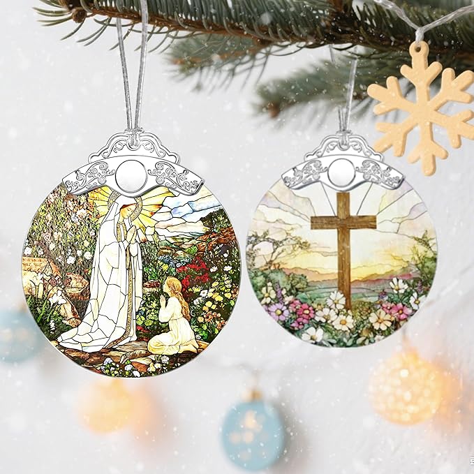 Christian Christmas Ornaments, Christmas Tree Ornaments, Religious Xmas Decorations, Holiday Ornament, Catholic Home Decor, Religious Gift, Faith Gifts for Christian - Virgin Mary
