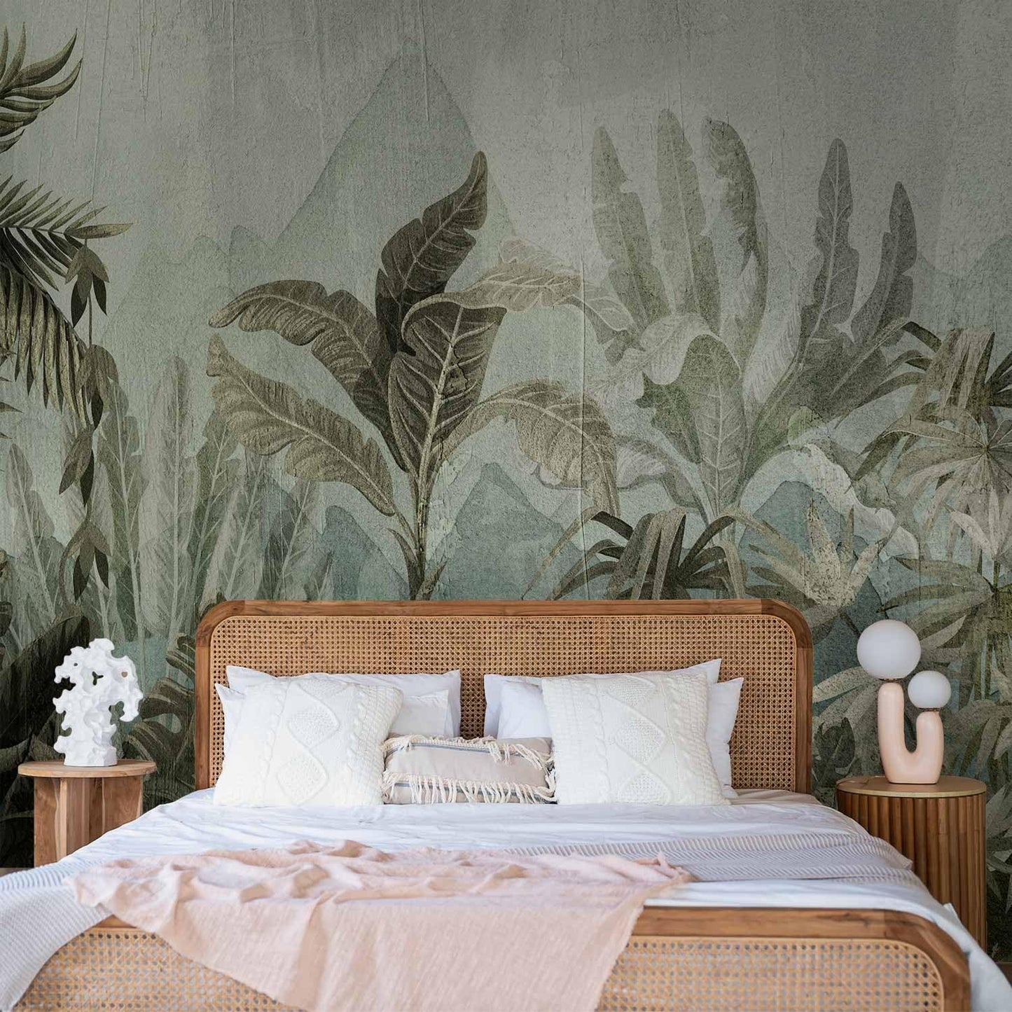 artgeist Premium Wall Mural Leaves 177x124 in - XXL Non-Woven Wallpaper Fleece Wall Decor Photo Print Picture Image Design Nature Botanical Plants Palm Abstract b-C-0854-a-a