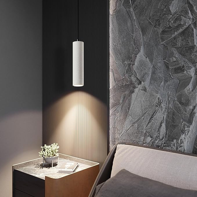 Modern LED Concrete Pendant Light Kitchen Islandceiling Light Fixture Pendant Lighting for Dining Room Coffee Club Resturant Bar Living Room(2-Pack)