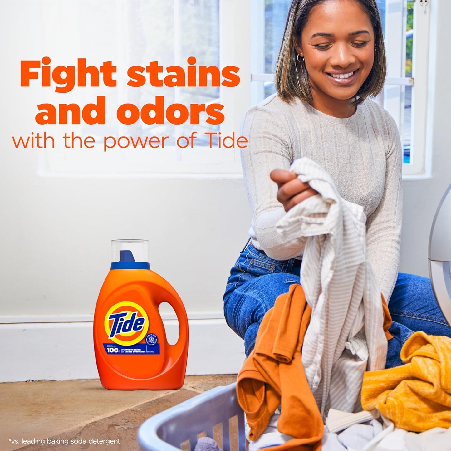 Tide Laundry Detergent Liquid, Original Scent, HE Compatible, 100 Loads, 132 fl oz, Tide Laundry Detergent, Liquid Laundry Detergent (Packaging May Vary)