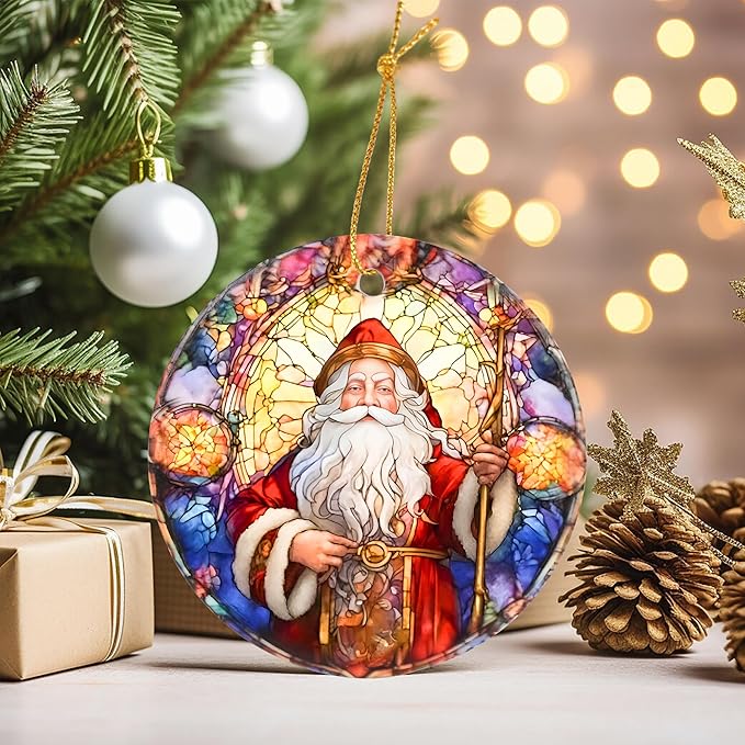 Touber Santa Claus Ornament - Christmas Keepsake, Holiday Decorations for Tree, Gifts