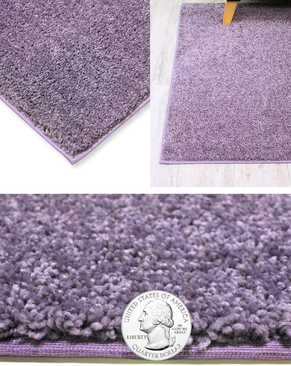 KOECKRITZ Soft and Colorful Kids Classroom Area Rugs (Passes Flammability Pill Test) Many Sizes and Bright Colors to Select from (6' x 8', Lavender)