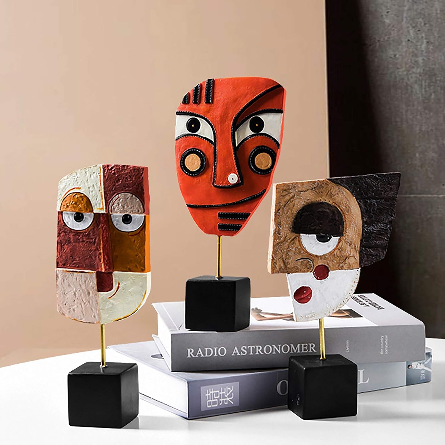 High Spirits - Handcrafted Resin Abstract Sculpture for Home Decor, Modern Book Shelf TV Stand, Living Room, Dining Room Table, Bedroom, Office Desktop, Cabinets Decorative Ornaments