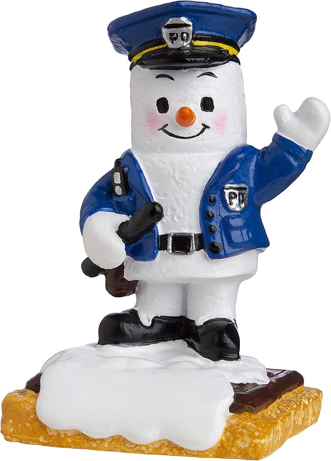 Personalized Police Christmas Ornament 2025 - Marshmallow The Police Ornaments for Christmas Tree Appreciation Gifts for Coworkers Best Friend Ornament Thank You Gifts Coworker Ornaments by Elves