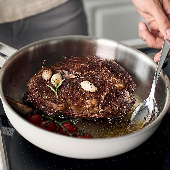 ZWILLING Pure 11-inch Stainless Steel Fry Pan, Ivory