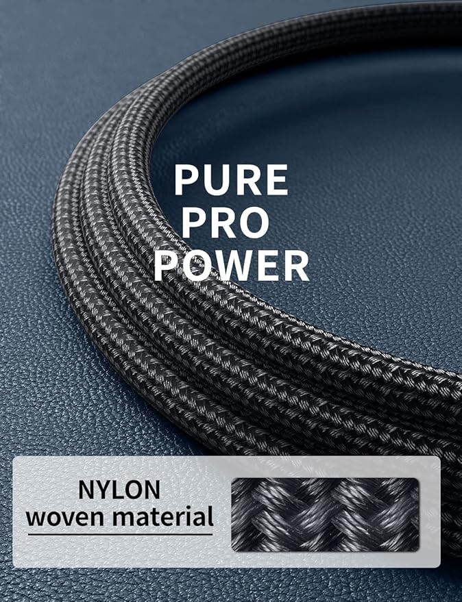 USB C Cable 10FT, USBA to USBC Cable, USBC to C Cable, 2Pack Type C Fast Charging Cables Nylon Braided Cable for iPhone 17/16/15/Pro/Plus/Pro Max/Samsung/LG, with USB C Female to USB A Male Adapter