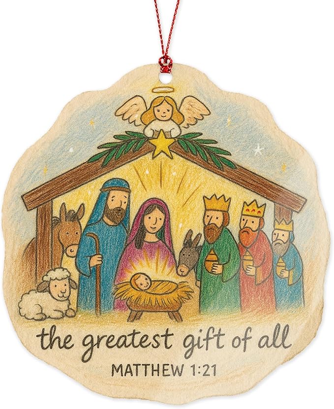 Nativity M3 Christmas Ornament 2025 - Christian Xmas Ornaments - Religious Christmas Ornaments - Christian Christmas Decor - Christmas Decoration