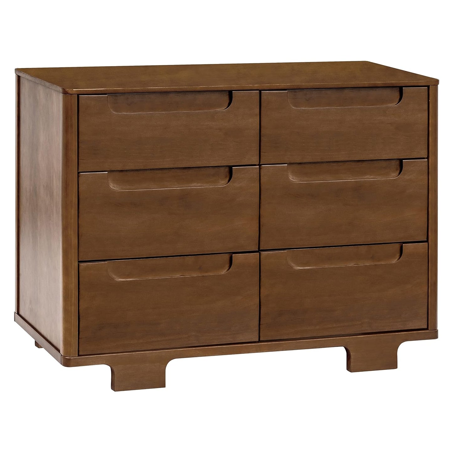 babyletto Yuzu 6-Drawer Dresser in Natural Walnut, Greenguard Gold Certified