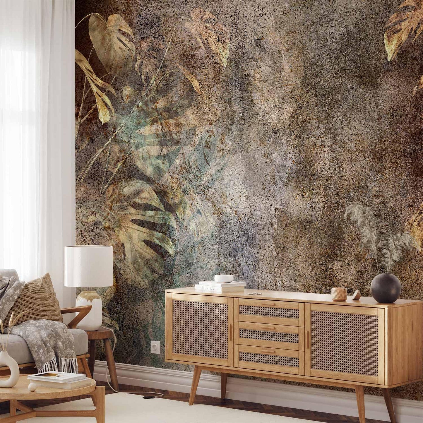 artgeist Wall Mural Monstera 96x69 in - XXL Peel and Stick Self-Adhesive Wallpaper Removable Large Sticker Foil Wall Decor Print Picture Design Nature Botanical Abstract Plants b-C-0859-a-a