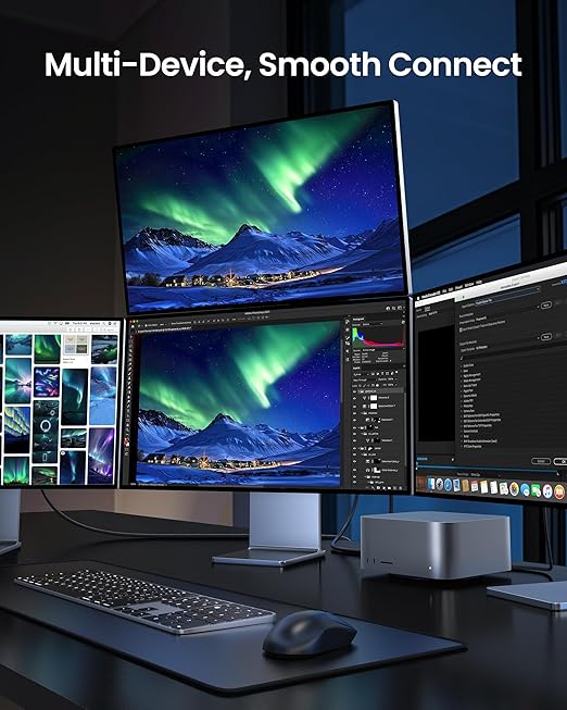 Silkland 80Gbps USB 4 for Thunderbolt 5 Cable 6.6FT/2M, up to 120Gbps Bandwidth for Dual 8K, 240W PD 3.1 Charging, Braided USB C Video Cable Compatible for Thunderbolt 4, SSD, MacBook,iPhone 17, Dock