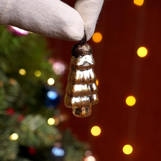 75 Piece Glass Retro Multicolor Christmas Ornaments Decorative Mercury Mini Vintage Bulk Hanging Ornaments for Halloween, Christmas Tree, New Year, Valentine Day, Holidays, Event & Wedding Party Decor