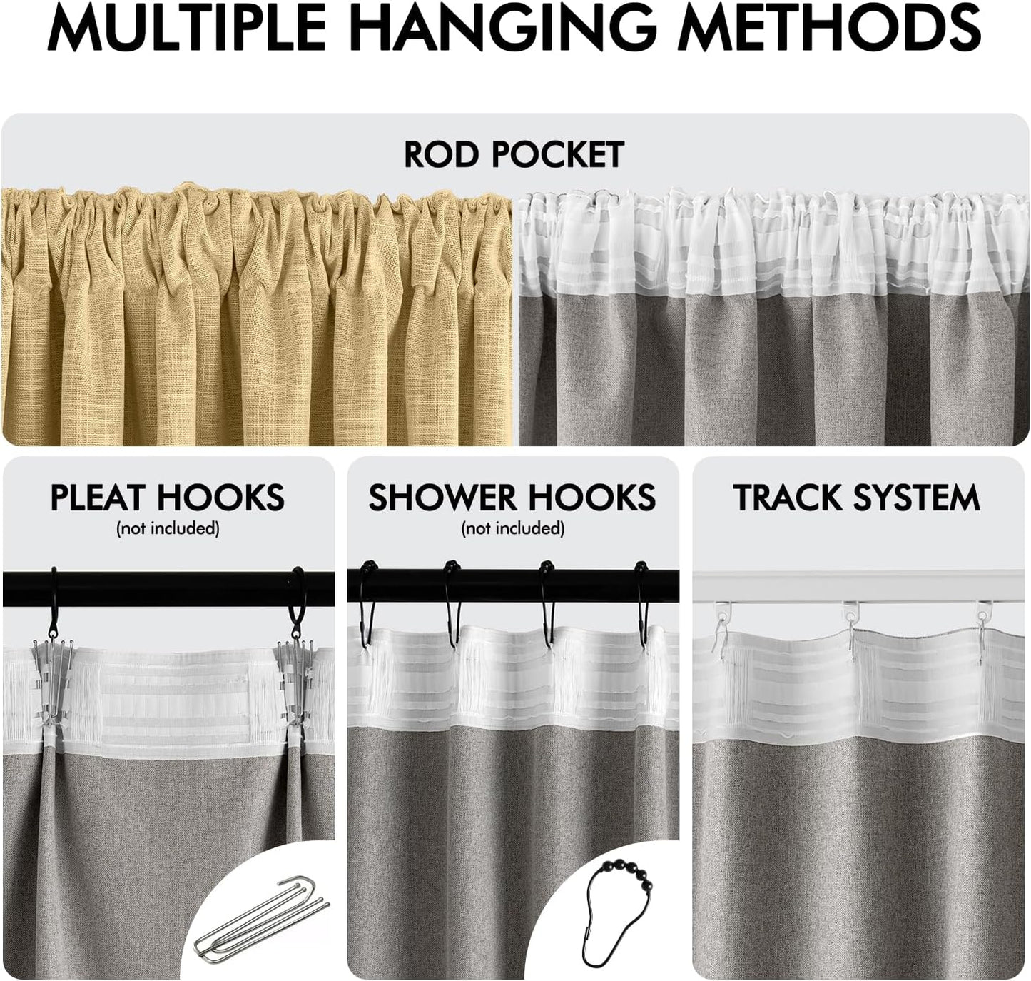 MIULEE Yellow 100% Blackout Linen Curtains 102 Inch 2 Panels Set Double Sided No Coating Pinch Pleated Back Tab Floor to Ceiling Black out Thermal Insulated Bedroom Living Room Darkening Window Drapes