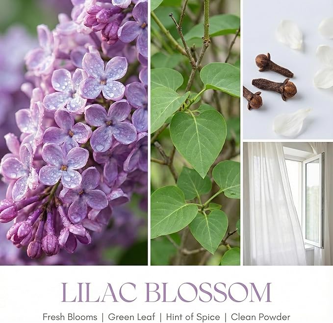 4-Wick Scented Candle - 18oz Soy Wax Blend Candle Over 50Hrs Long-Lasting Fragrance, Home Decor and Housewarming Gifts, Lilac Blossom