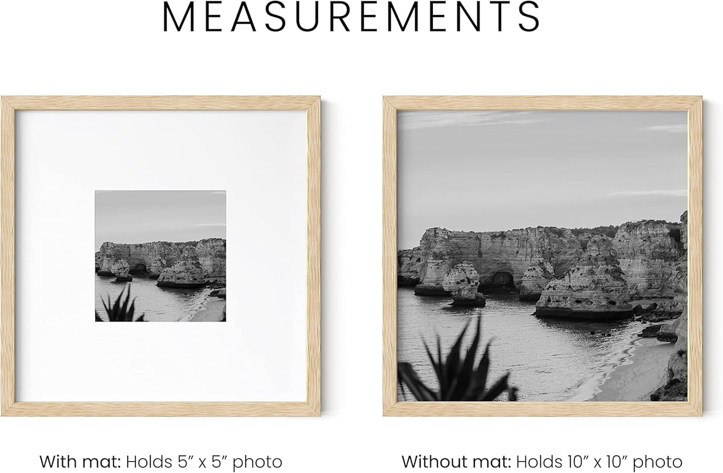 HAUS AND HUES Beige Square Frames Set of 9-10x10