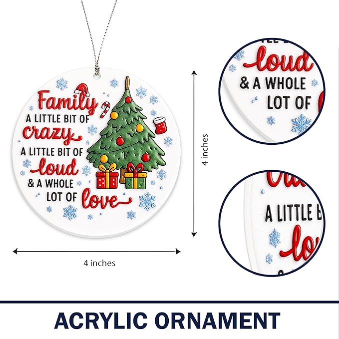Funny Christmas Christmas Ornaments 2025 - Family Ornaments for Christmas Tree - Family Christmas Ornaments 2025 - Christmas Decoration