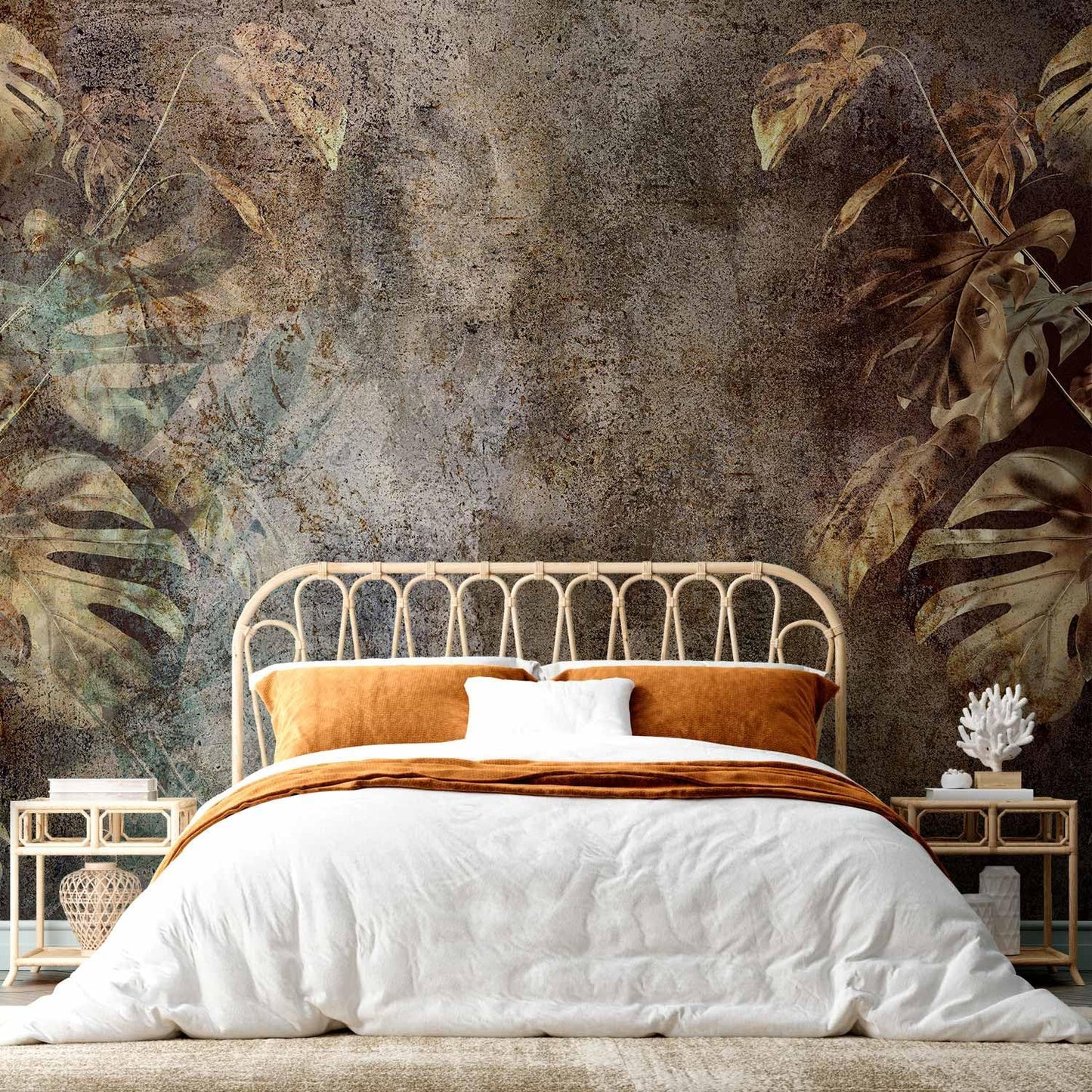 artgeist Wall Mural Monstera 77x55 in - XXL Peel and Stick Self-Adhesive Wallpaper Removable Large Sticker Foil Wall Decor Print Picture Design Nature Botanical Abstract Plants b-C-0859-a-a