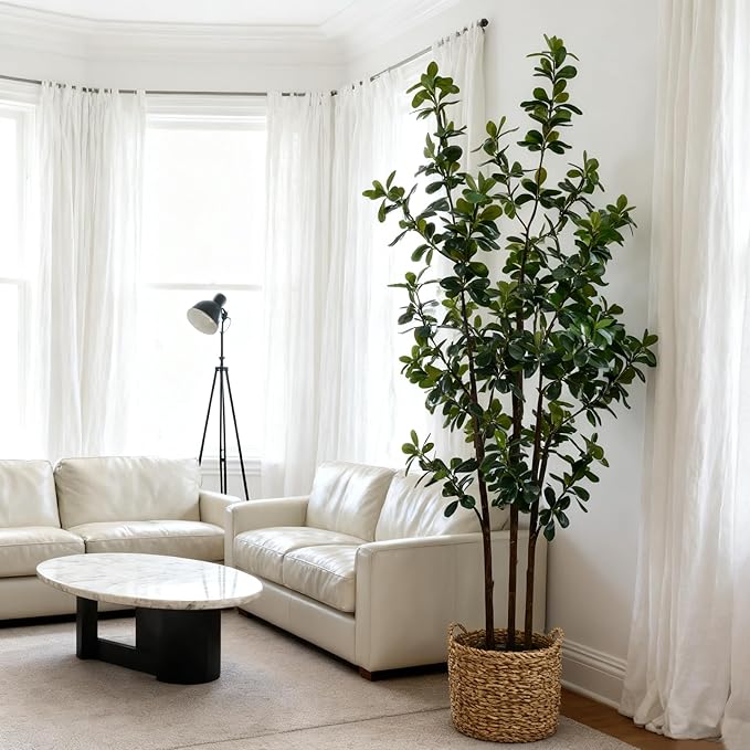 Premium 3 Main Trunks 5 ft Faux Black Olive Tree, Realistic Olive Trees Artificial Indoor, Low-Maintenance Fake Tree, Ideal Artificial Tree for Home Office Décor