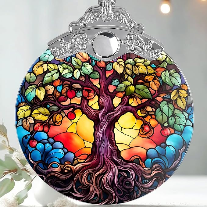 Tree of Life Christmas Ornament, Stained Glass Decor, Gifts & Holiday Ideas