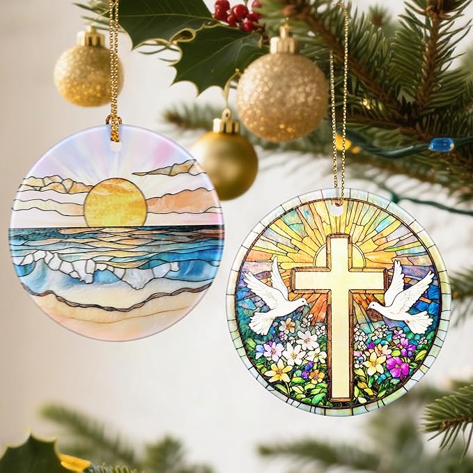Cross Christmas Ornaments: Christmas Tree Decorations, Easter Faith Home Decor, Stocking Stuffers, Gift Ideas, Xmas Gift, Christian Gifts & Cross Gifts for Religious